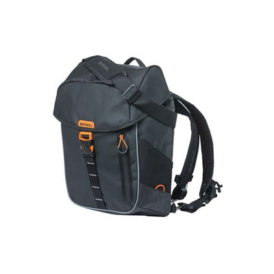 Basil Miles Tarpaulin Bicycle Backpack - Sac à dos noir imperméable pour hommes et femmes, capacité de 17 litres
