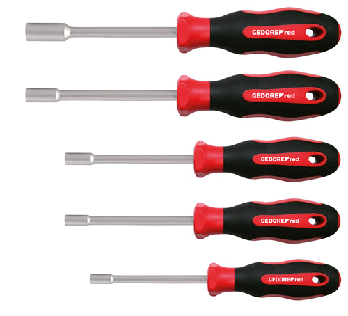 Gedore Red 2C-Sock Keys Set 6-13 mm Red 5 pièces