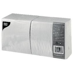 Serviette 33x33cm 2 épaisseurs 1 4 plis blanc (250 pièces)