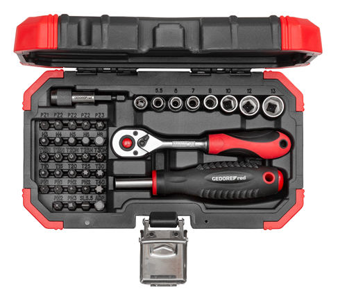 GEDORE ROUGE BITSET avec tournevis bite et 40 pièces Ratel