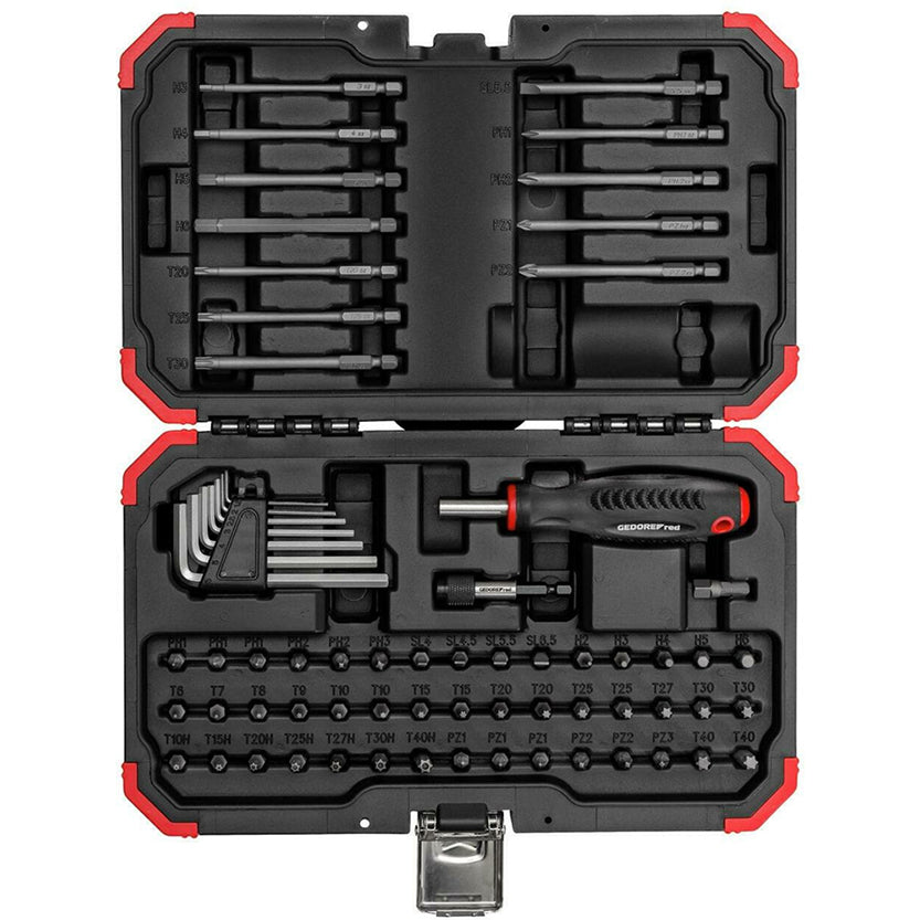 GEDORE ROUGE BITSET avec tournevis bite et touches Allen 67 pièces