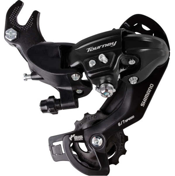 Dérailleur arrière Shimano 6 tourney 7 vitesses ty300 avec crochet (type B) - noir (emballage atelier)