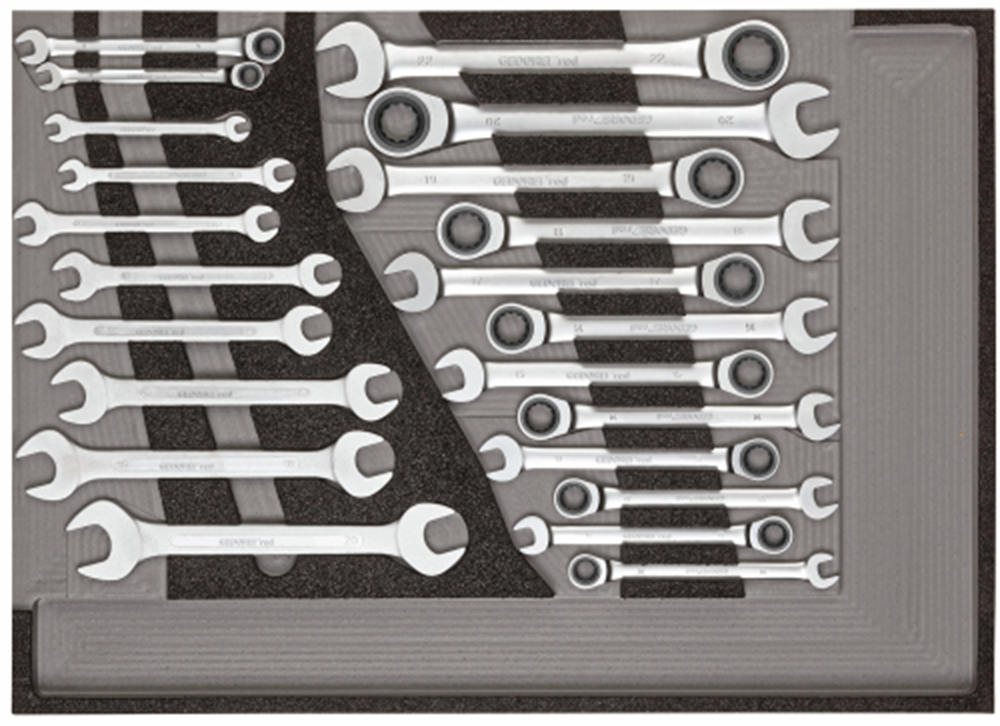 Gedore Red Ringratel-Steek Keys Set 1 1 CT Module 22 pièces