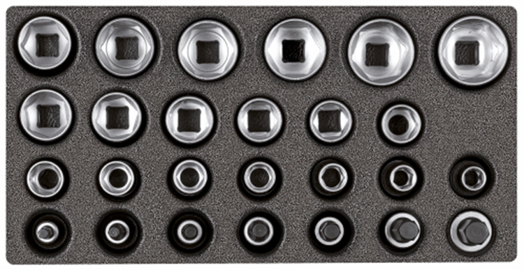 Gedore Red Dip Keys Set 1 2 pouces 1 3 CT Module Silver 26 pièces