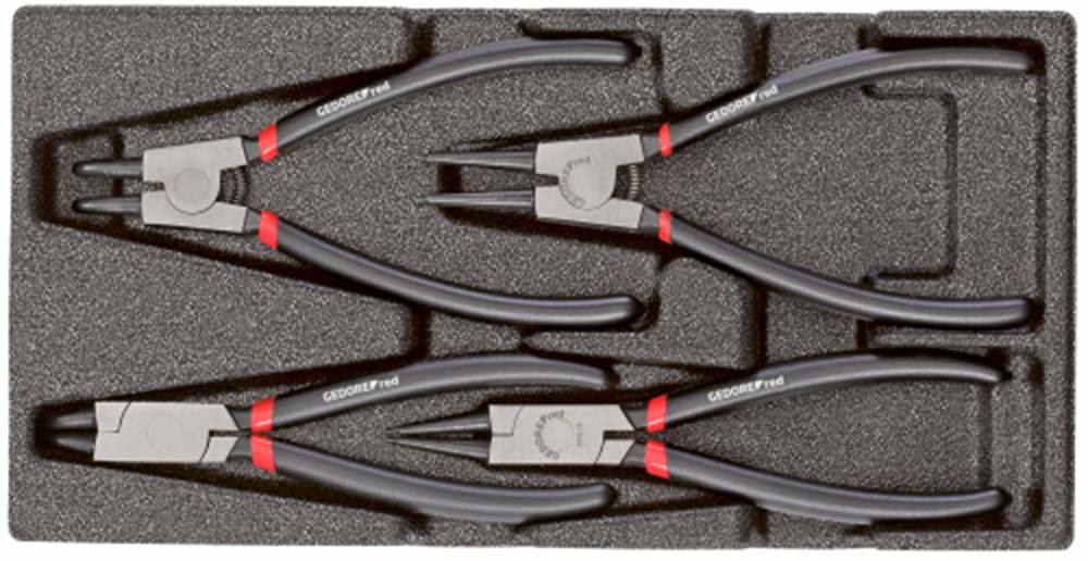 Gedore Red Borgvertangenet Punt Forme noire 4 pièces