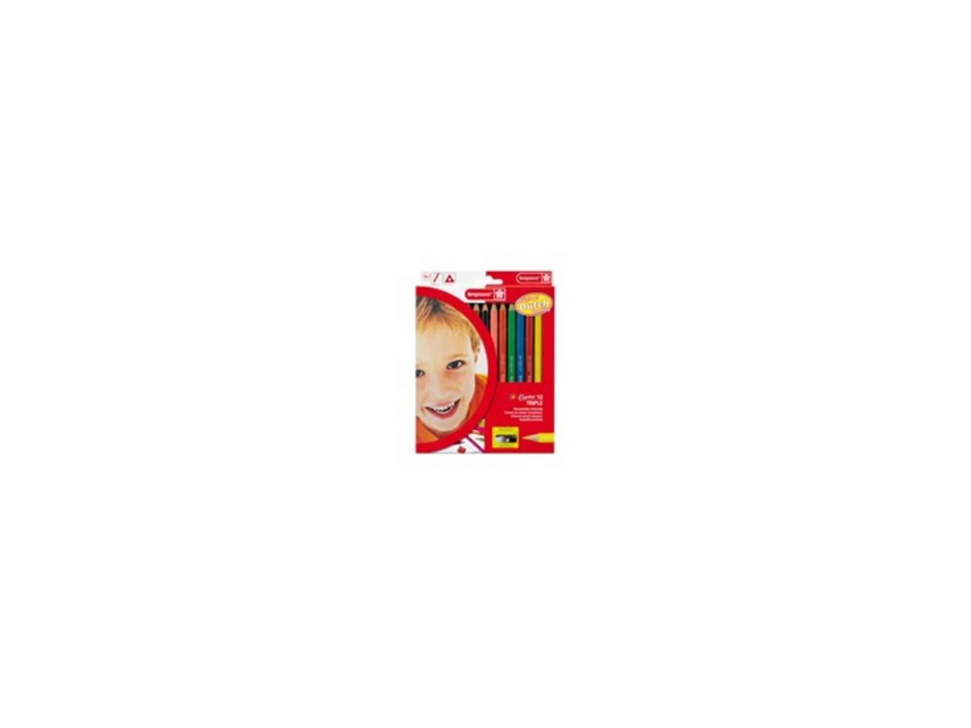Crayons de couleur triples 3 faces Bruynzeel
