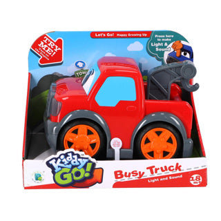 Kiddygo Auto ramasse un camion 19 cm avec un rouge léger et son