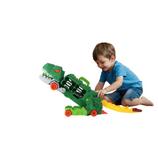 No Brand Transporter Carrycase Dino avec 2 voitures moulées sous pression