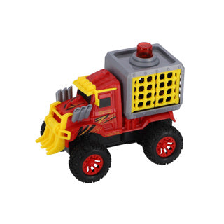 Camion avec dino en cage avec de la lumière et du son 17 cm