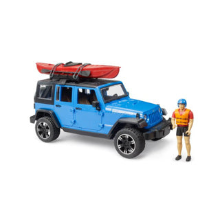 Bruder Jeep Wrangler Rubicon Unlimited avec Kayak et Figuu