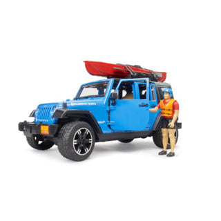 Bruder Jeep Wrangler Rubicon Unlimited avec Kayak et Figuu