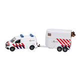 Kids Globe Globe VW Transporter Police avec remorque de cheval
