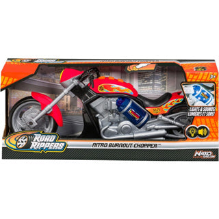 Nikko Toys Nikko Road Rippers Nitro Burnout Chopper : flammes rouges (20501 20500)