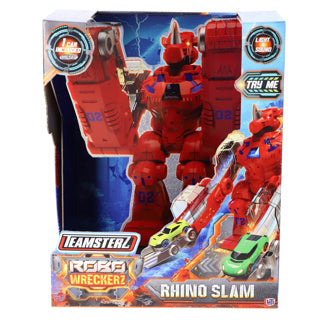 Robot lanceur de voiture dinosaure son et lumière + 1 voiture