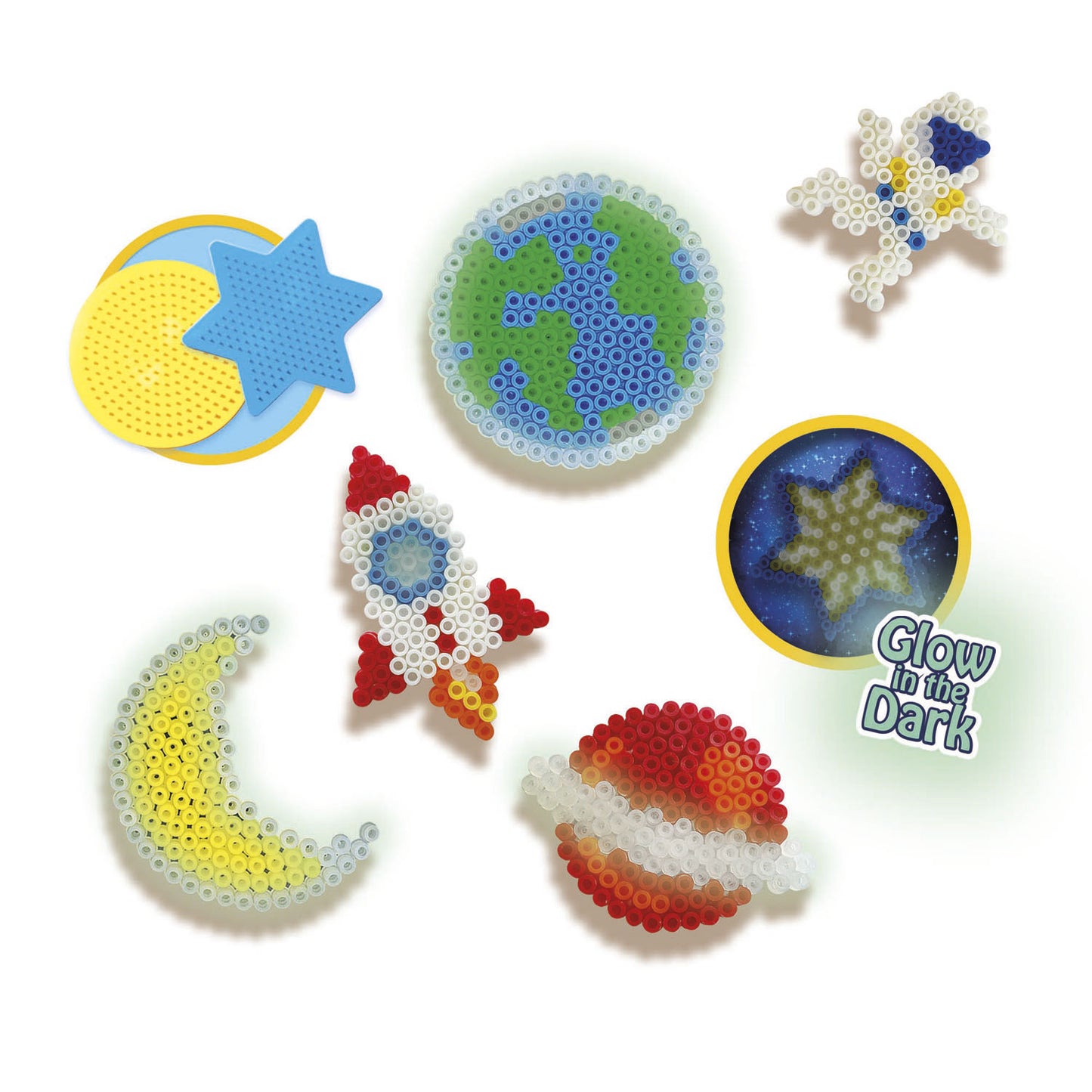 Ses Creative Beedz String Beads - Glow dans l'espace sombre