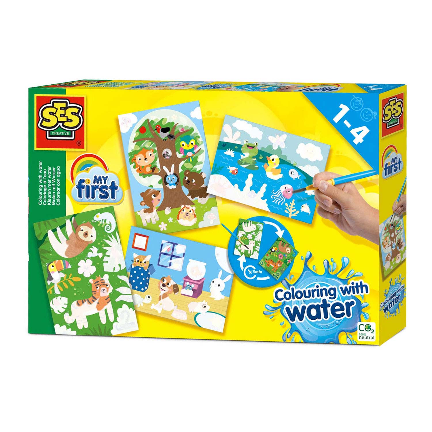 Ses mes premières couleurs avec de l'eau - Animaux cachés