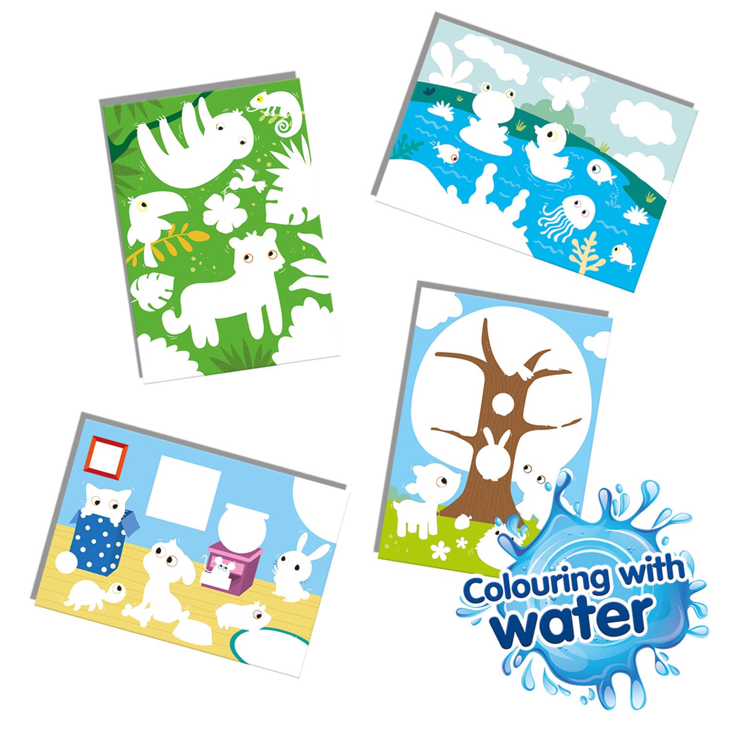 Ses mes premières couleurs avec de l'eau - Animaux cachés