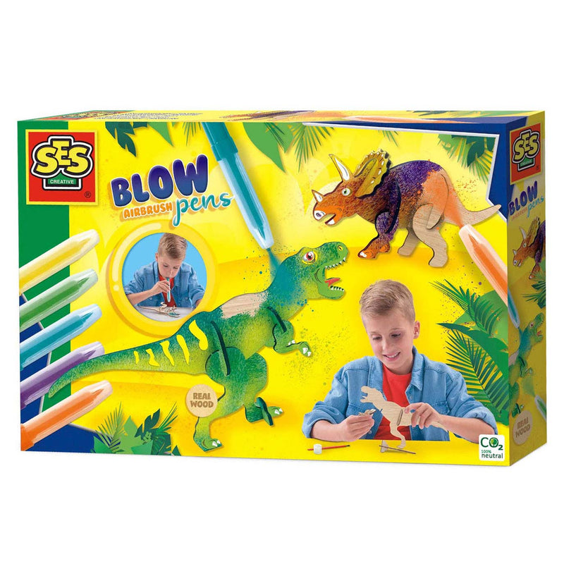 SES Blow Airbrush Vessie Pennen Dinosaures