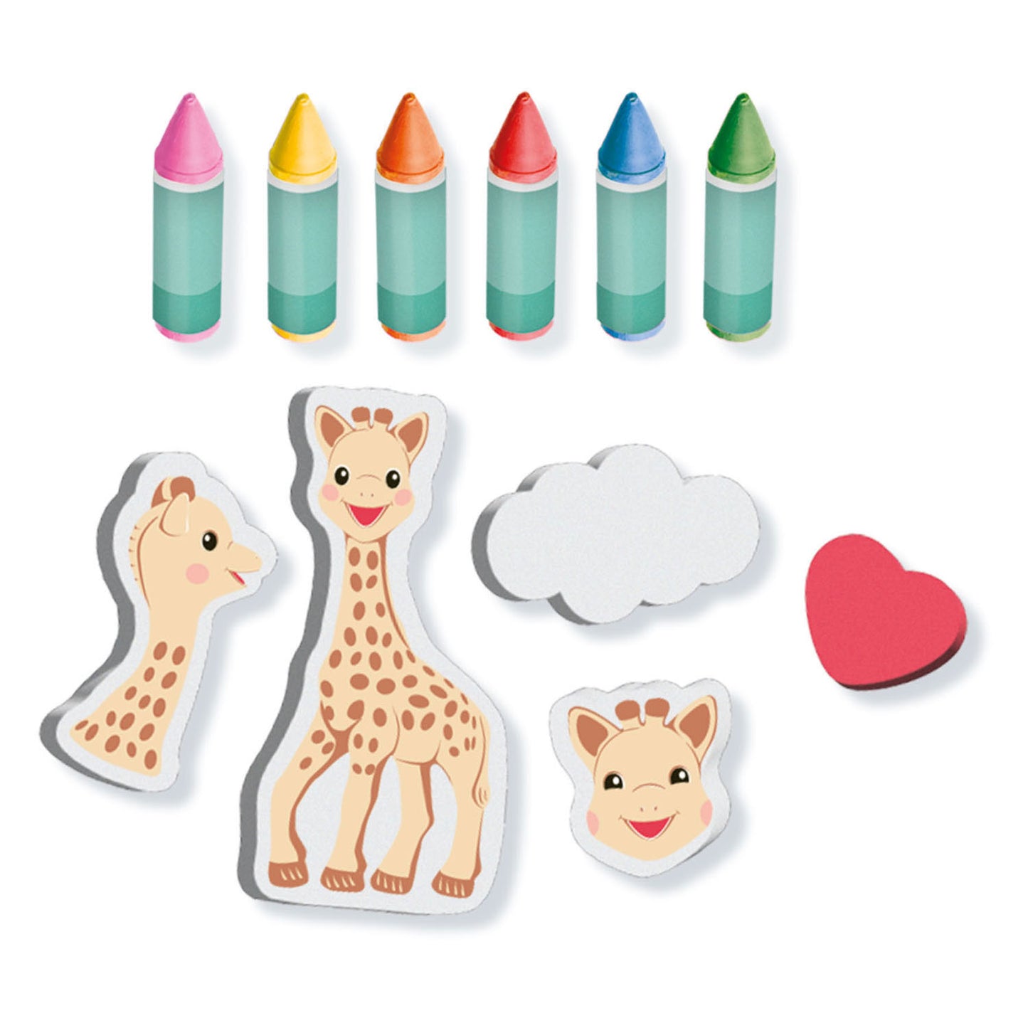 Ses Sophie La Girafe Bath Chalk avec des formes