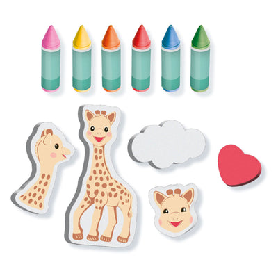 Ses Sophie La Girafe Bath Chalk avec des formes