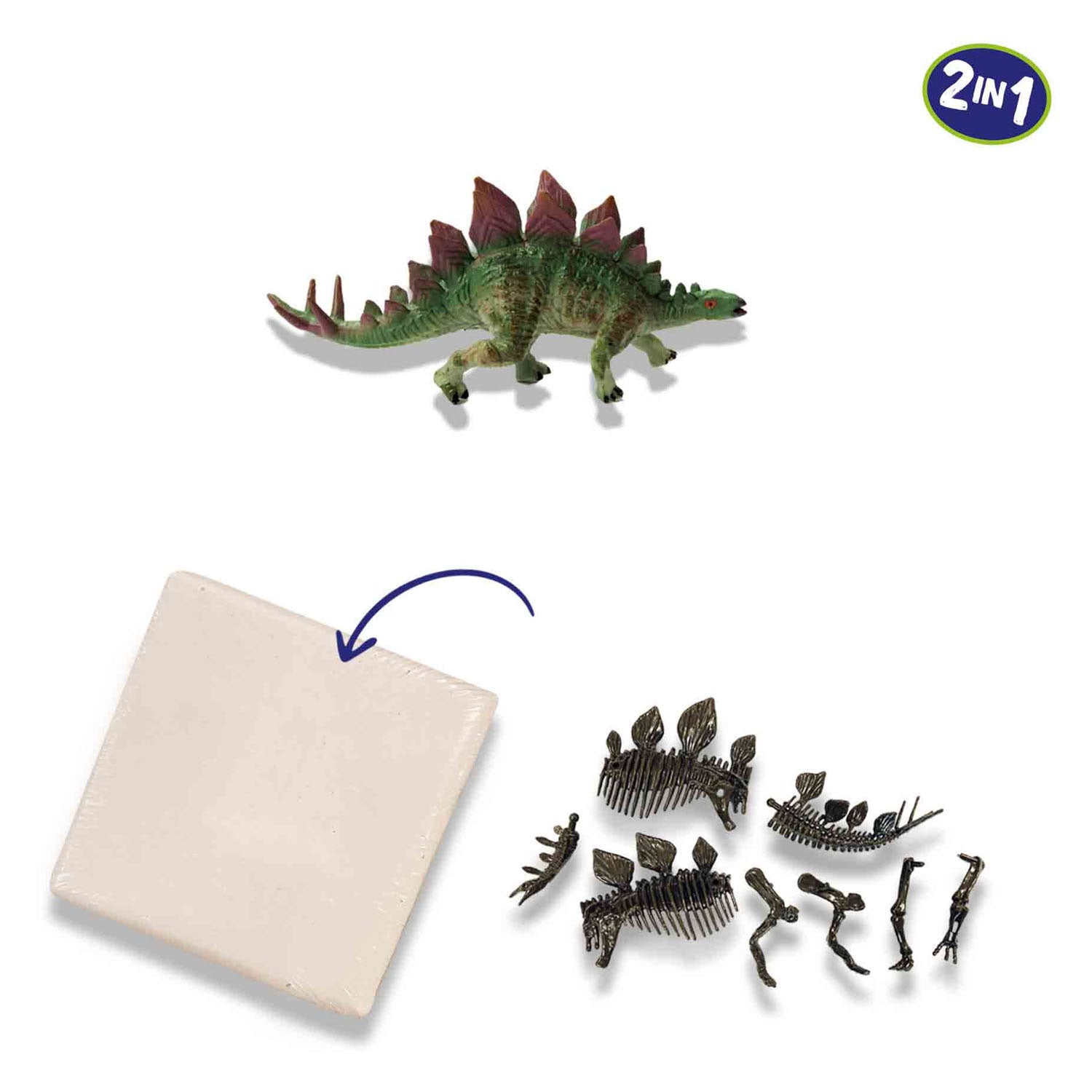 SES Explore et squelette fouillé 2in1Stegosaurus