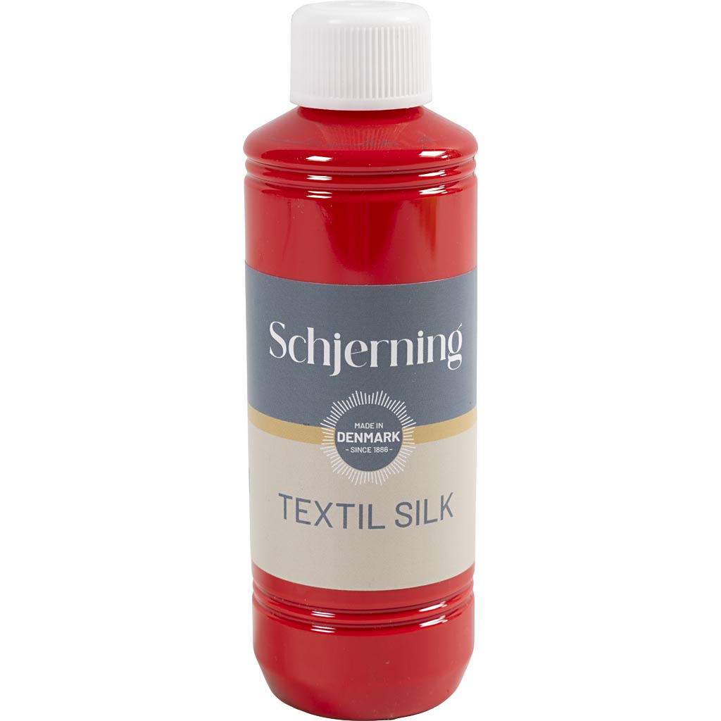 Peinture sur soie Schjerning soie cendrée, rouge carmin, 250 ml 1 bouteille