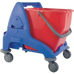 Seau roulant de 25 litres bleu