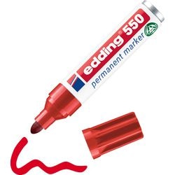 Marqueur permanent edding 550 rond rouge