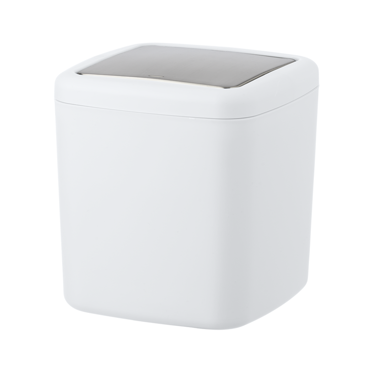 Wenko 1065668 - poubelle barc. s 3 litres blanc | 1 pièce