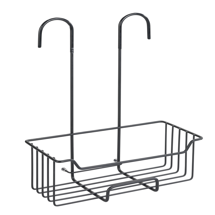 Wenko 1065528 - support de douche milo acier inoxydable noir | 1 pièce