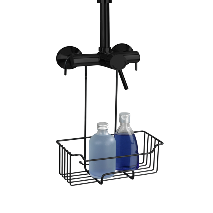 Wenko 1065528 - support de douche milo acier inoxydable noir | 1 pièce