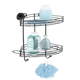 Wenko 1069607 - étagère d'angle sous vide 2 couches noir. | 1 pièce