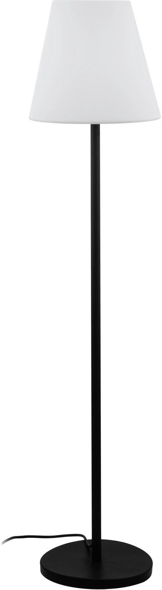 Eglo alghera lampadaire extérieur - e27 - 148,5 cm - noir|blanc