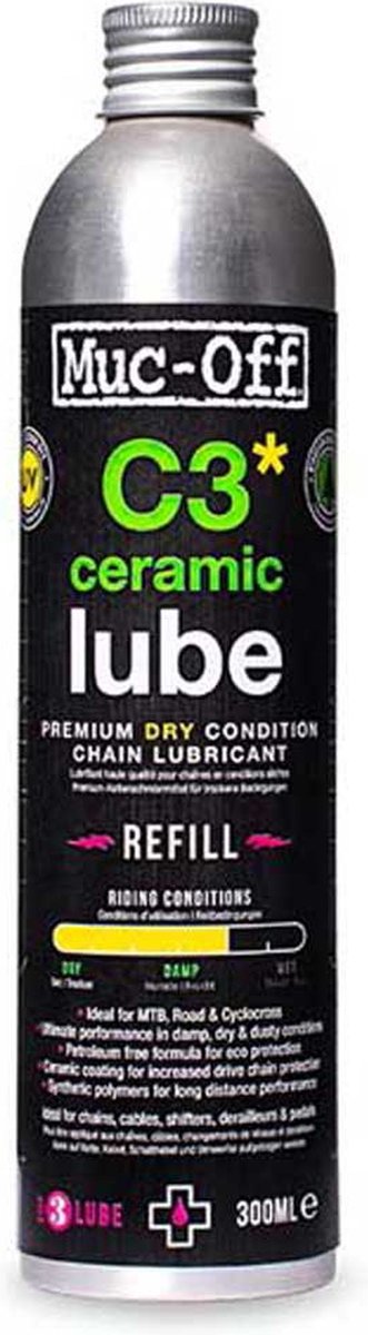 Muc-off entretien vélo c3 lubrifiant céramique sec recharge 300ml