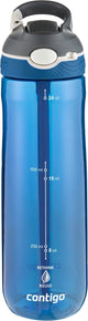 Bouteille d'eau Contigo Ashland à bec automatique avec paille | grande gourde sans BPA de 720 ml | bouteille de sport | gourde étanche | idéal pour l'école, la salle de sport, le vélo, la course, la marche | Monaco