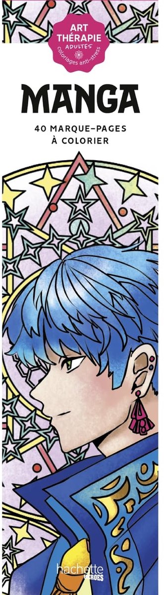 Hachette héros 40 marque-pages manga à colorier - hachette - coloriage pour adultes et enfants