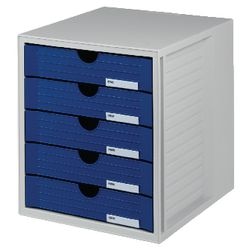 Commode han burobox 1450-14 5 tiroirs bleu