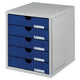 Commode han burobox 1450-14 5 tiroirs bleu