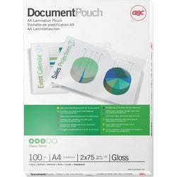 Pochettes de plastification gbc a4 303x216mm 2 x 75 150 microns