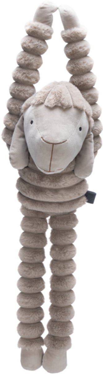 Conçu par Lotte Reza peluche pour chien mouton suspendu - jouets pour chiens - tissu côtelé épais - beige - 62x21x17 cm