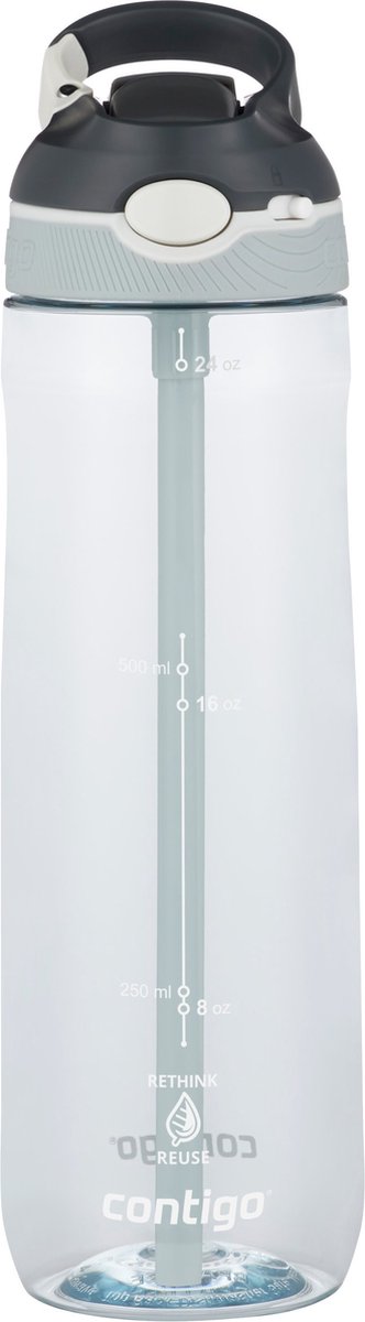 Bouteille d'eau Contigo Ashland à bec automatique avec paille | grande gourde sans BPA de 720 ml | bouteille de sport | gourde étanche | idéal pour l'école, la salle de sport, le vélo, la course, la marche | macaron
