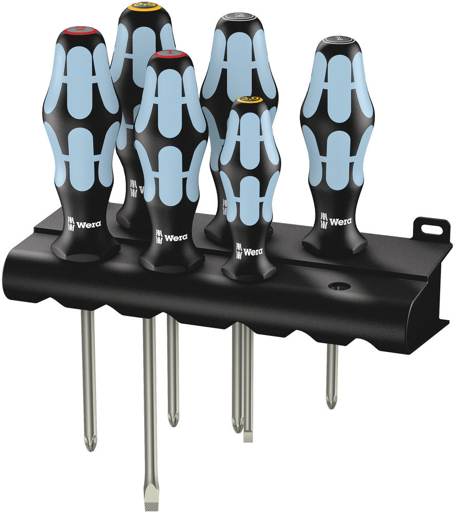 Wera 3334 3350 3355 6 Sett des tournevis, acier inoxydable +