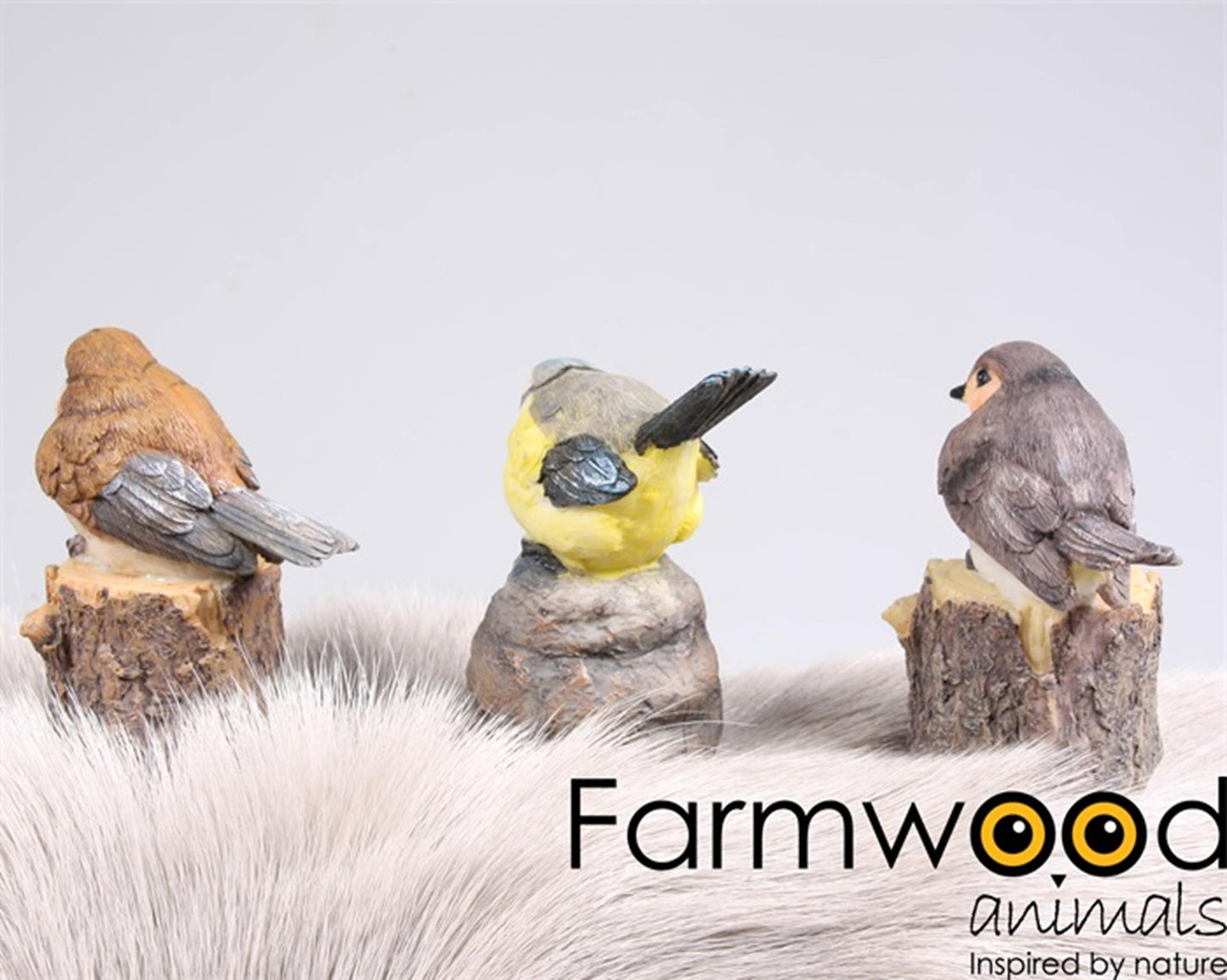 Statue de jardin animaux de ferme oiseau avec son 9x6x10 cm
