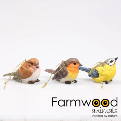 Animaux de la ferme oiseau des bois de ferme avec pendentif 8x3,5x5cm