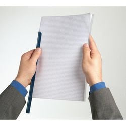 Couvertures arrière à pince en PVC durable A4 longueur 30 cm coins arrondis transparents