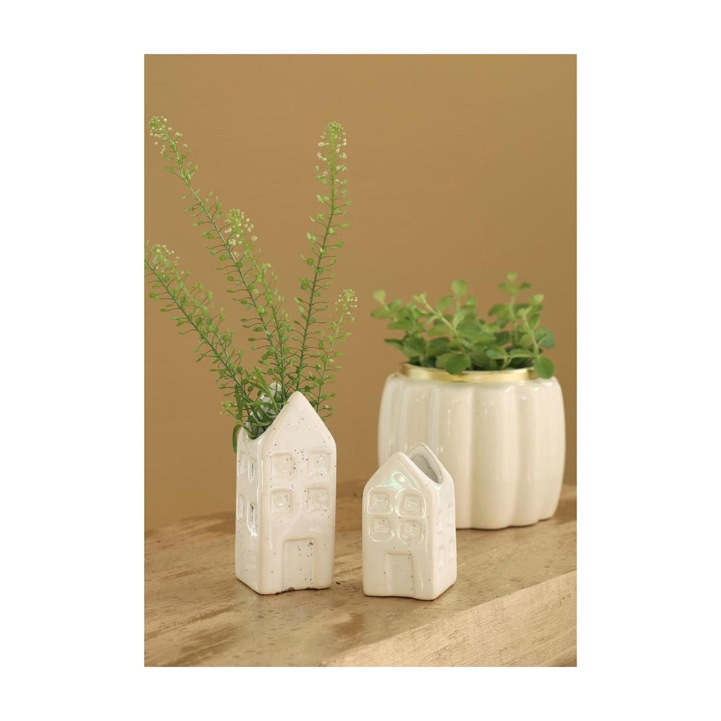 Idées 4 saisons vase à fleurs maison amsterdam crème 3x3x6cm
