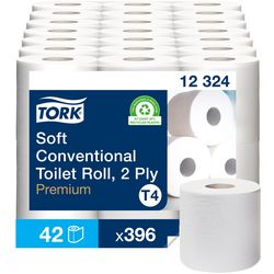 Papier toilette tork premium extra-doux maxi pack 42 rouleaux blanc