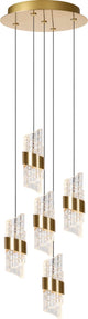 Lucide kligande - suspension - ø 30 cm - LED dimmable - 5x8w 2700k - laiton doré mat