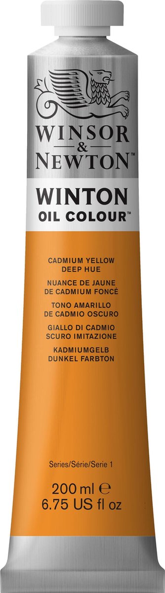 Winsor Newton Winton couleurs à l'huile 200 ml jaune de cadmium teinte profonde