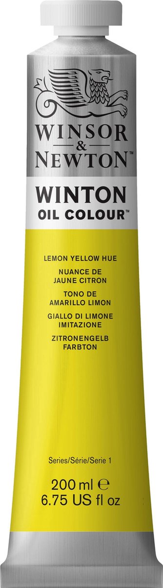 Winsor Newton Winton couleurs à l'huile 200 ml teinte jaune citron